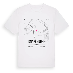 Knapendorf karta t-shirt – ekologisk bomull t-shirt från Pinshirt