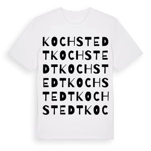 Kochstedt ordlek t-shirt – ekologisk bomull t-shirt från Pinshirt