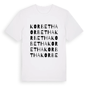 Korbetha ordlek t-shirt – ekologisk bomull t-shirt från Pinshirt