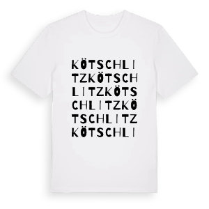 Kötschlitz ordlek t-shirt – ekologisk bomull t-shirt från Pinshirt