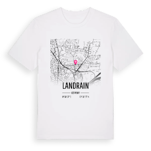 Landrain karta t-shirt – ekologisk bomull t-shirt från Pinshirt