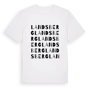 Landsberg ordlek t-shirt – ekologisk bomull t-shirt från Pinshirt