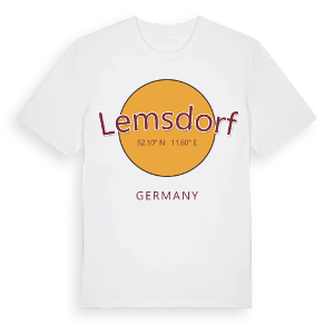 Lemsdorf cirkel t-shirt – ekologisk bomull t-shirt från Pinshirt