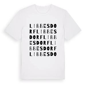 Libbesdorf ordlek t-shirt – ekologisk bomull t-shirt från Pinshirt