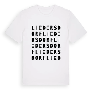Liedersdorf ordlek t-shirt – ekologisk bomull t-shirt från Pinshirt