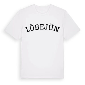 Löbejün böjd t-shirt – ekologisk bomull t-shirt från Pinshirt