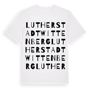 Lutherstadt Wittenberg ordlek t-shirt – ekologisk bomull t-shirt från Pinshirt