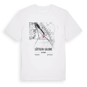 Lüttgen-Salbke karta t-shirt – ekologisk bomull t-shirt från Pinshirt