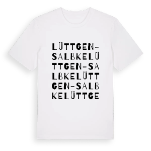 Lüttgen-Salbke ordlek t-shirt – ekologisk bomull t-shirt från Pinshirt