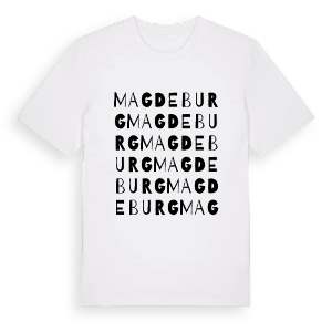 Magdeburg ordlek t-shirt – ekologisk bomull t-shirt från Pinshirt