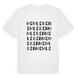 Memleben ordlek t-shirt – ekologisk bomull t-shirt från Pinshirt