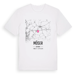 Möser karta t-shirt – ekologisk bomull t-shirt från Pinshirt
