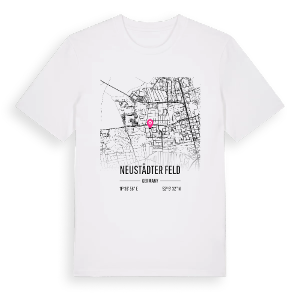 Neustädter Feld karta t-shirt – ekologisk bomull t-shirt från Pinshirt