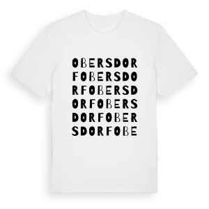 Obersdorf ordlek t-shirt – ekologisk bomull t-shirt från Pinshirt