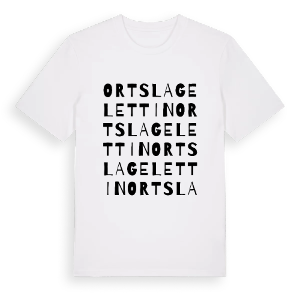 Ortslage Lettin ordlek t-shirt – ekologisk bomull t-shirt från Pinshirt