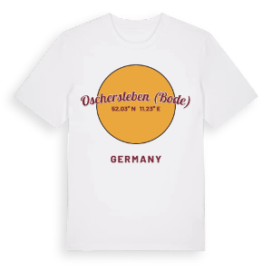 Oschersleben (Bode) cirkel t-shirt – ekologisk bomull t-shirt från Pinshirt