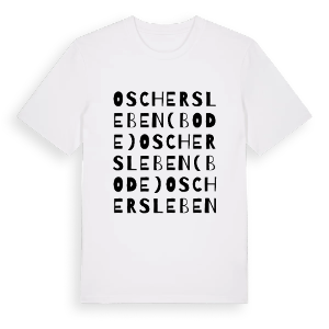 Oschersleben (Bode) ordlek t-shirt – ekologisk bomull t-shirt från Pinshirt