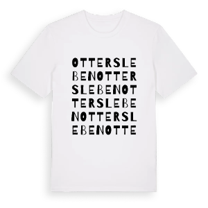 Ottersleben ordlek t-shirt – ekologisk bomull t-shirt från Pinshirt
