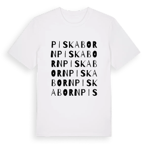 Piskaborn ordlek t-shirt – ekologisk bomull t-shirt från Pinshirt