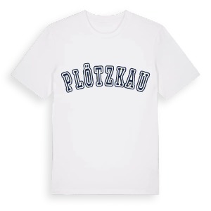 Plötzkau college t-shirt – ekologisk bomull t-shirt från Pinshirt