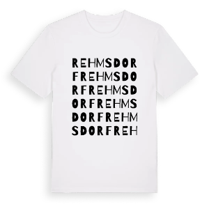 Rehmsdorf ordlek t-shirt – ekologisk bomull t-shirt från Pinshirt