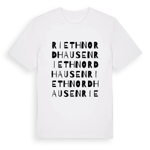 Riethnordhausen ordlek t-shirt – ekologisk bomull t-shirt från Pinshirt