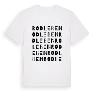 Rodleben ordlek t-shirt – ekologisk bomull t-shirt från Pinshirt