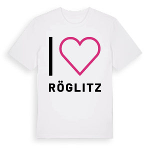 Jag älskar Röglitz t-shirt stort tryck – ekologisk bomull t-shirt från Pinshirt