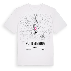 Rottleberode karta t-shirt – ekologisk bomull t-shirt från Pinshirt