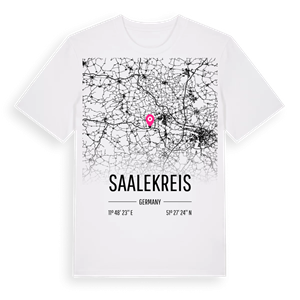 Saalekreis karta t-shirt – ekologisk bomull t-shirt från Pinshirt