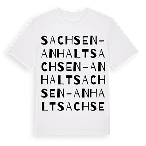 Sachsen-Anhalt ordlek t-shirt – ekologisk bomull t-shirt från Pinshirt