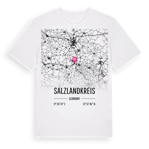 Salzlandkreis karta t-shirt – ekologisk bomull t-shirt från Pinshirt