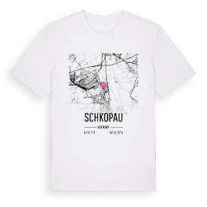 Schkopau karta t-shirt – ekologisk bomull t-shirt från Pinshirt