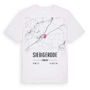 Siebigerode karta t-shirt – ekologisk bomull t-shirt från Pinshirt