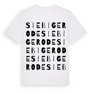Siebigerode ordlek t-shirt – ekologisk bomull t-shirt från Pinshirt