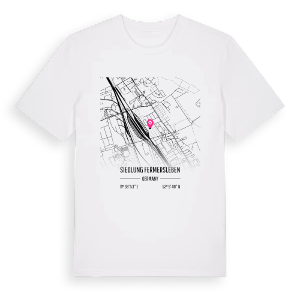 Siedlung Fermersleben karta t-shirt – ekologisk bomull t-shirt från Pinshirt