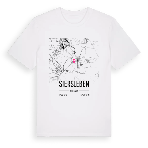 Siersleben karta t-shirt – ekologisk bomull t-shirt från Pinshirt
