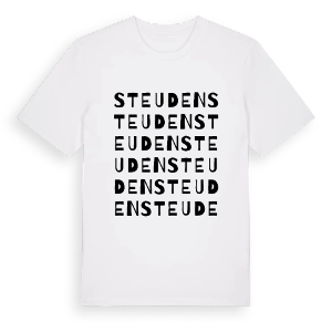 Steuden ordlek t-shirt – ekologisk bomull t-shirt från Pinshirt