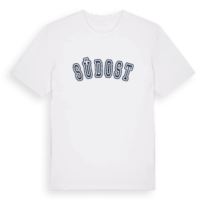 Südost college t-shirt – ekologisk bomull t-shirt från Pinshirt