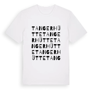 Tangerhütte ordlek t-shirt – ekologisk bomull t-shirt från Pinshirt