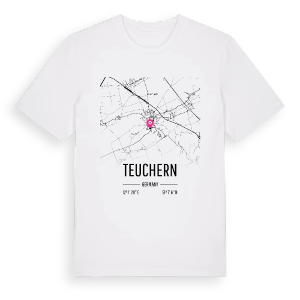 Teuchern karta t-shirt – ekologisk bomull t-shirt från Pinshirt