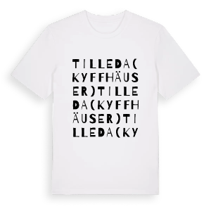 Tilleda (Kyffhäuser) ordlek t-shirt – ekologisk bomull t-shirt från Pinshirt