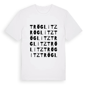 Tröglitz ordlek t-shirt – ekologisk bomull t-shirt från Pinshirt