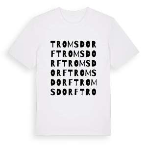 Tromsdorf ordlek t-shirt – ekologisk bomull t-shirt från Pinshirt