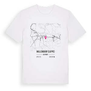 Wallendorf (Luppe) karta t-shirt – ekologisk bomull t-shirt från Pinshirt
