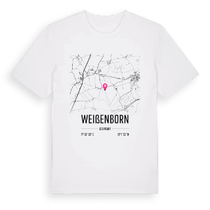 Weißenborn karta t-shirt – ekologisk bomull t-shirt från Pinshirt