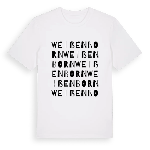 Weißenborn ordlek t-shirt – ekologisk bomull t-shirt från Pinshirt