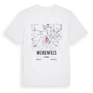 Weißenfels karta t-shirt – ekologisk bomull t-shirt från Pinshirt