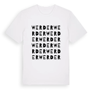Werder ordlek t-shirt – ekologisk bomull t-shirt från Pinshirt
