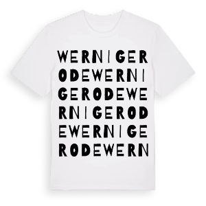 Wernigerode ordlek t-shirt – ekologisk bomull t-shirt från Pinshirt